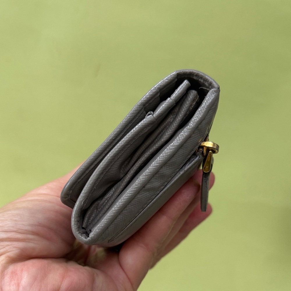 Vintage Prada Gray Leather Wallet - Picture 5 of 13